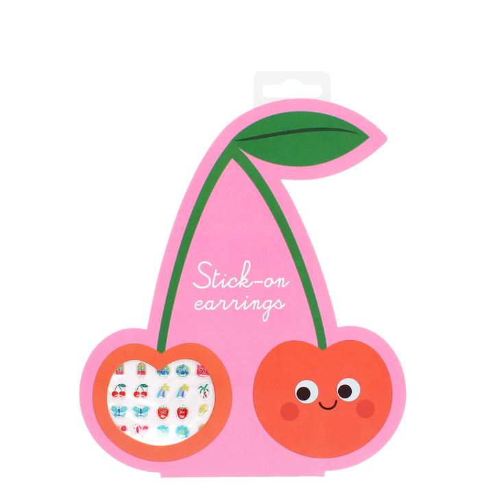 Ohrringe zum Aufkleben (40 Paare) - Kirschen