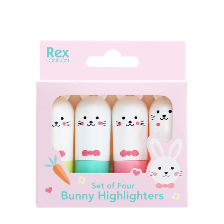 Mini-Textmarker (4-er Set) - Bunny