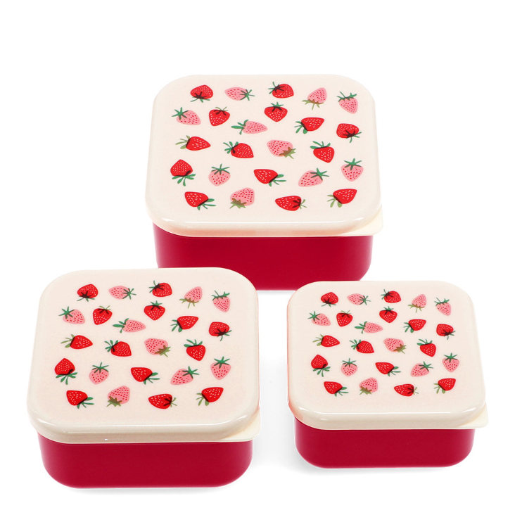 Snackdosen (3-er Set) - Little Strawberry