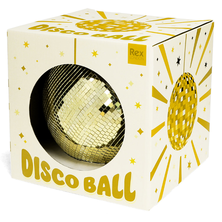 Hängende Discokugel (20 cm) - Gold