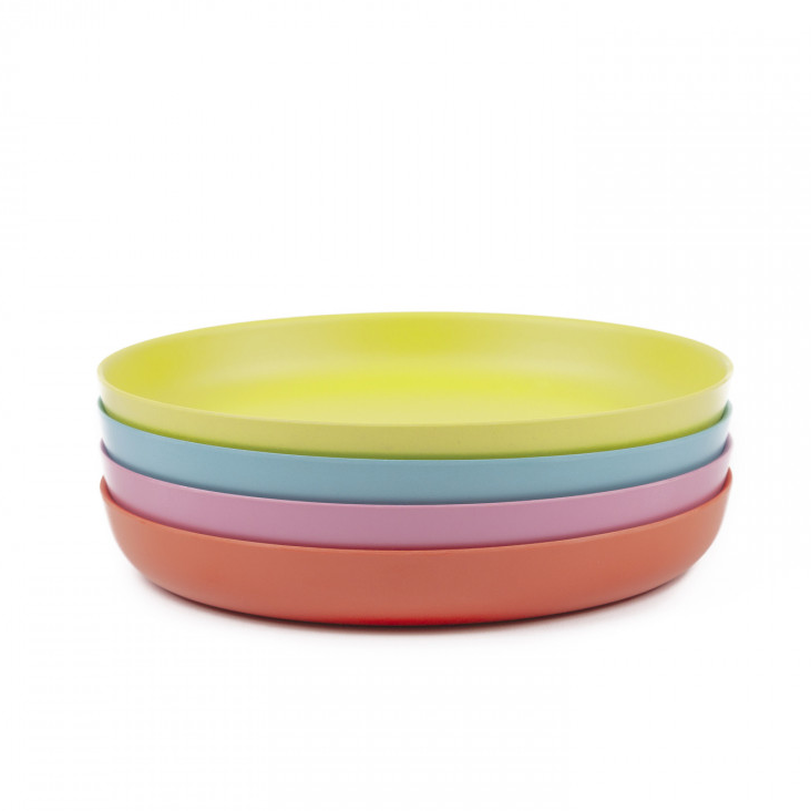Teller-Set aus Bambusfaser 4 Stk POP