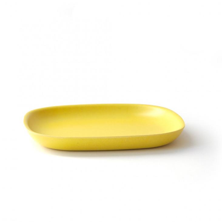 Mittlerer Speiseteller aus Bambusfaser Lemon