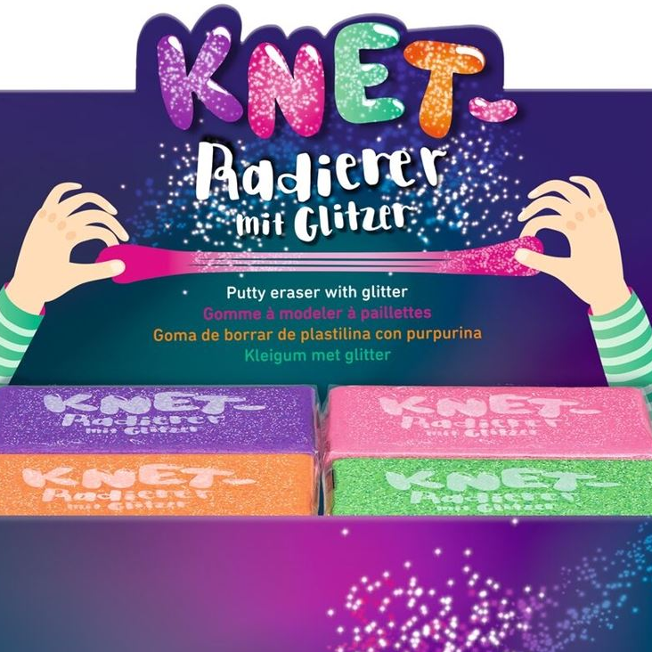 Knet-Radierer Glitzer