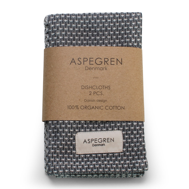 Abwaschtuch Waffle Black 2er Set