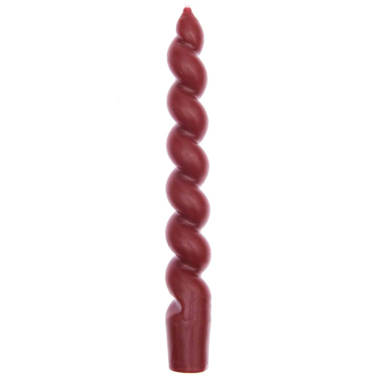 SPIRALKERZEN Dunkelrot 18.5cm | Ø 2,4 cm