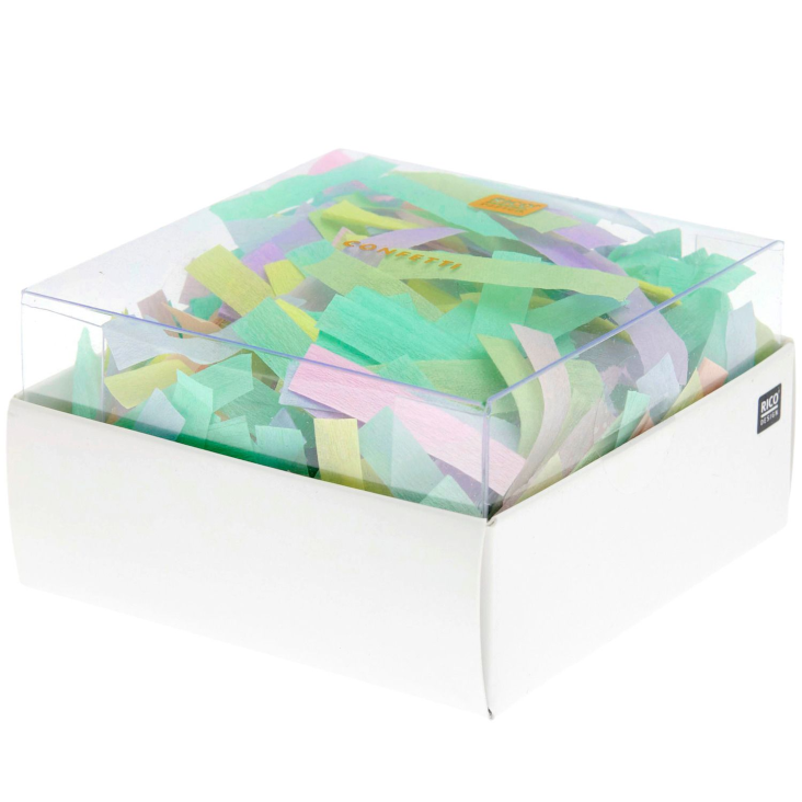 Rico Krepp Konfetti, Regenbogen Pastell Mix