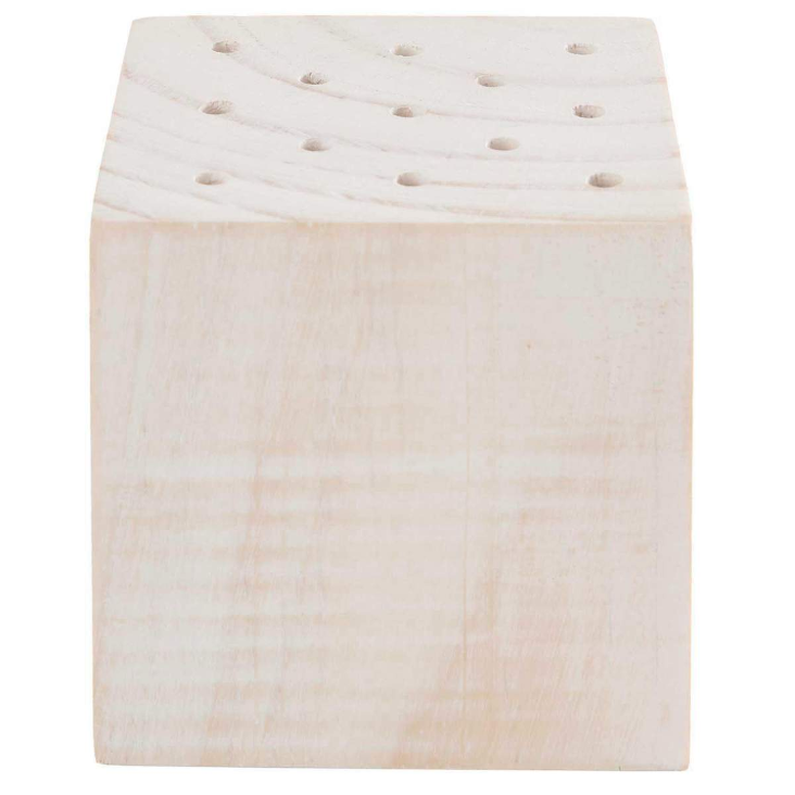 Holzständer für Trockenblumen, shabby weiss