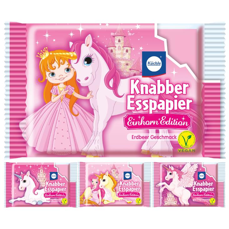 Knabber Esspapier - Einhorn