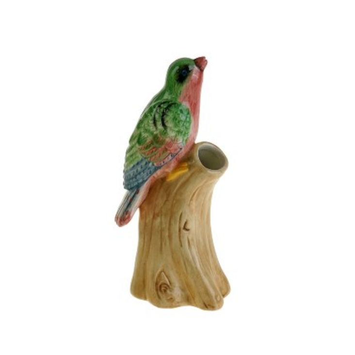 Vase Vogel grün