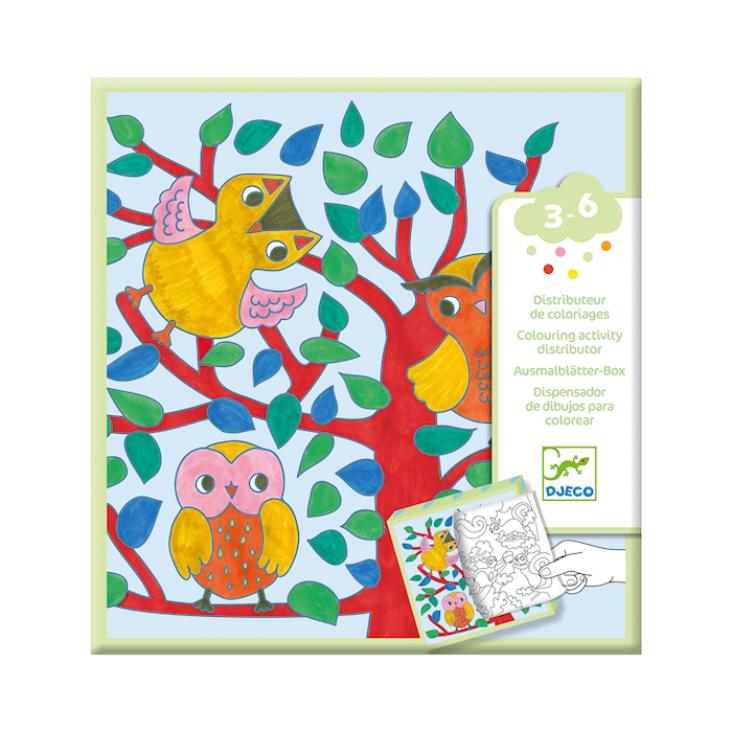 Ausmalblätter-Box Wald