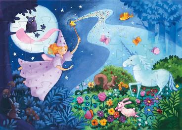 Puzzle die Fee und das Einhorn, 36 Teile - 0