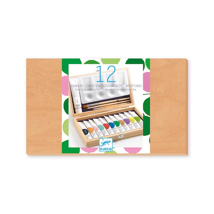 Malkoffer mit 12 Gouaches