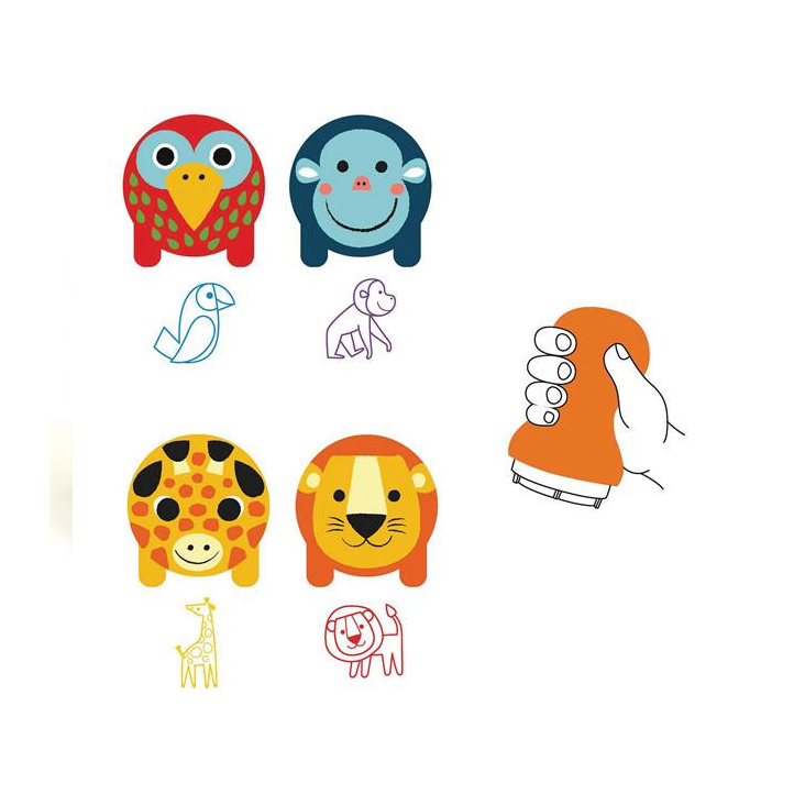 Kleinkind-Stempel Savannentiere von Djeco