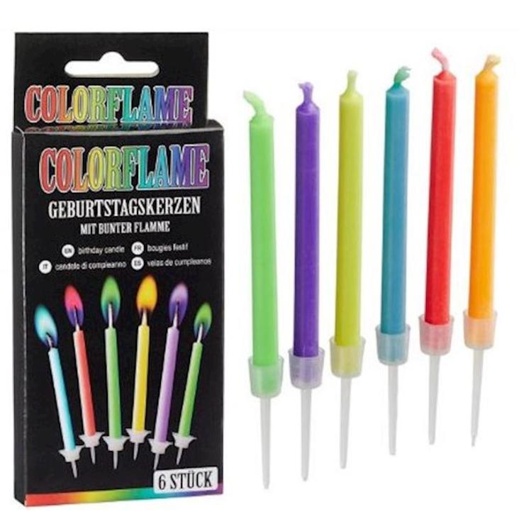 Geburtstagskerze Bunte Flamme
