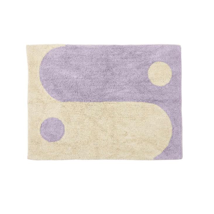 Teppich YINYANG Lila Naturweiss - 1