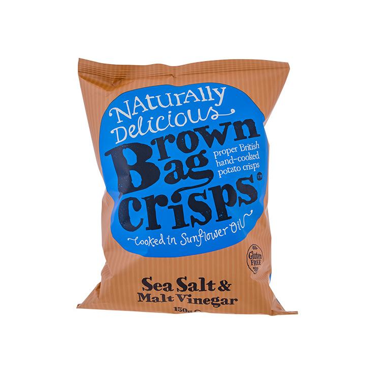Brown Bag Crisps - Kartoffelchips mit Meersalz und Malzessig