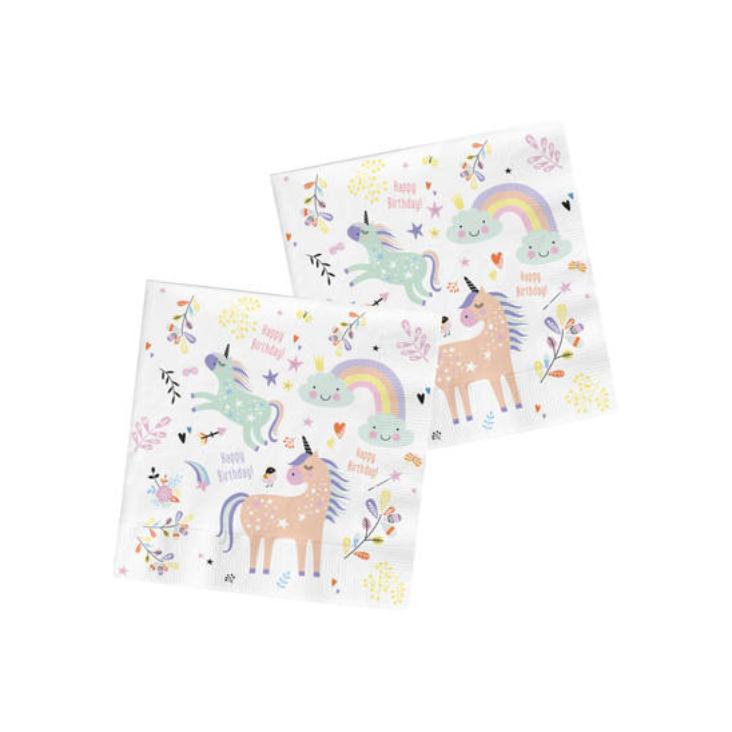 Servietten Unicorns & Rainbows - 0