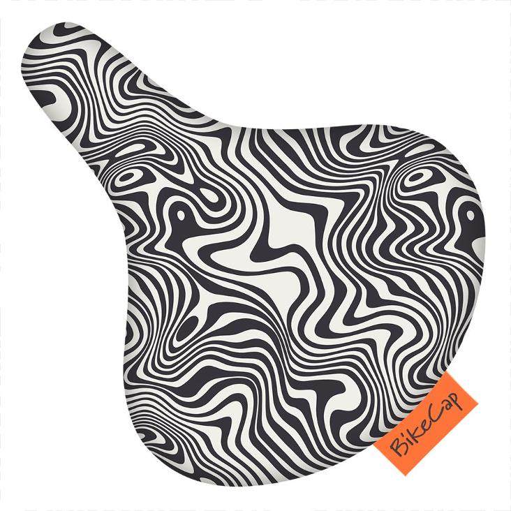Sattelbezug Seventies black & white