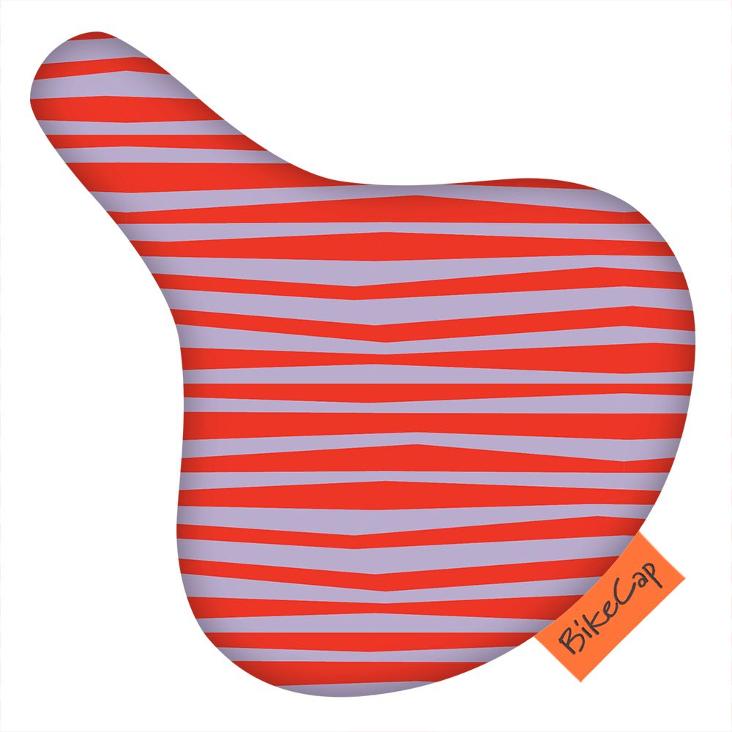 Sattelbezug Zebra Stripes Red Lila