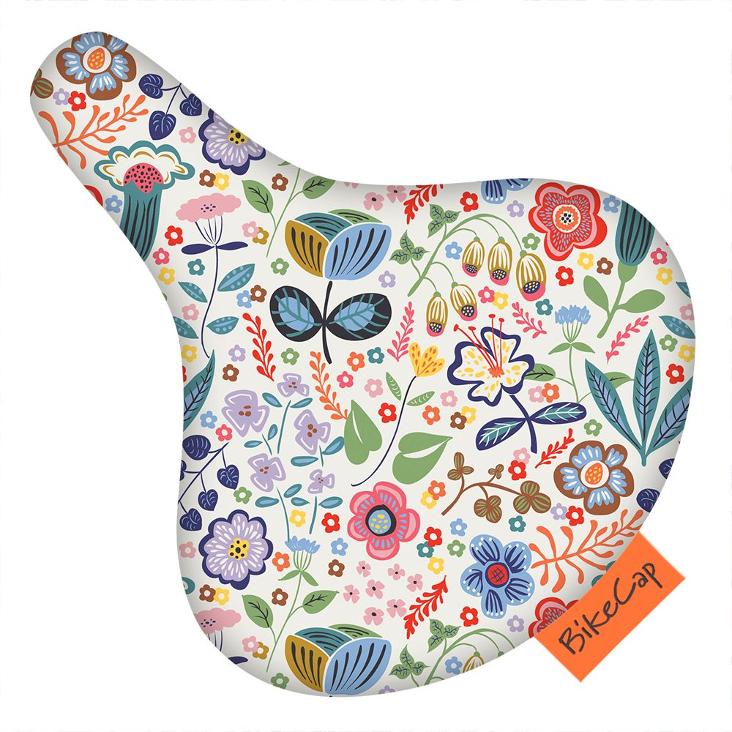 Sattelbezug Floral White