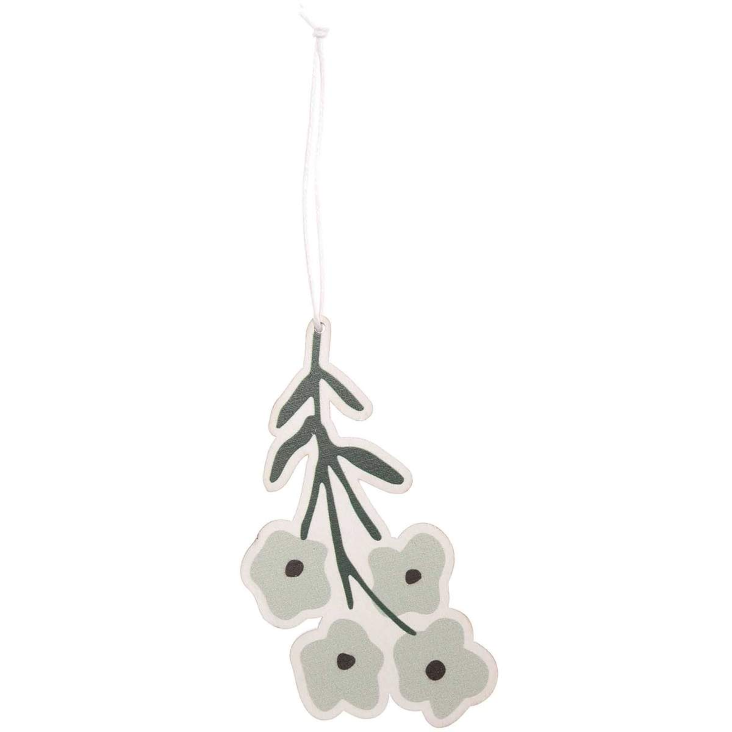 Holzhänger Blume grün & mint