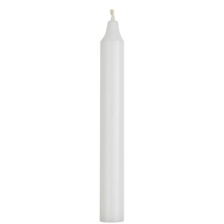 Rustikale Kerze - Weiss