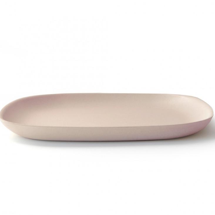 Grosser Speiseteller aus Bambusfaser Blush