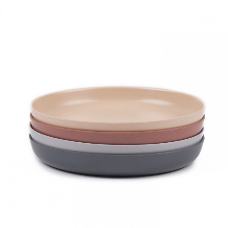 Teller-Set aus Bambusfaser 4 Stk SCANDI