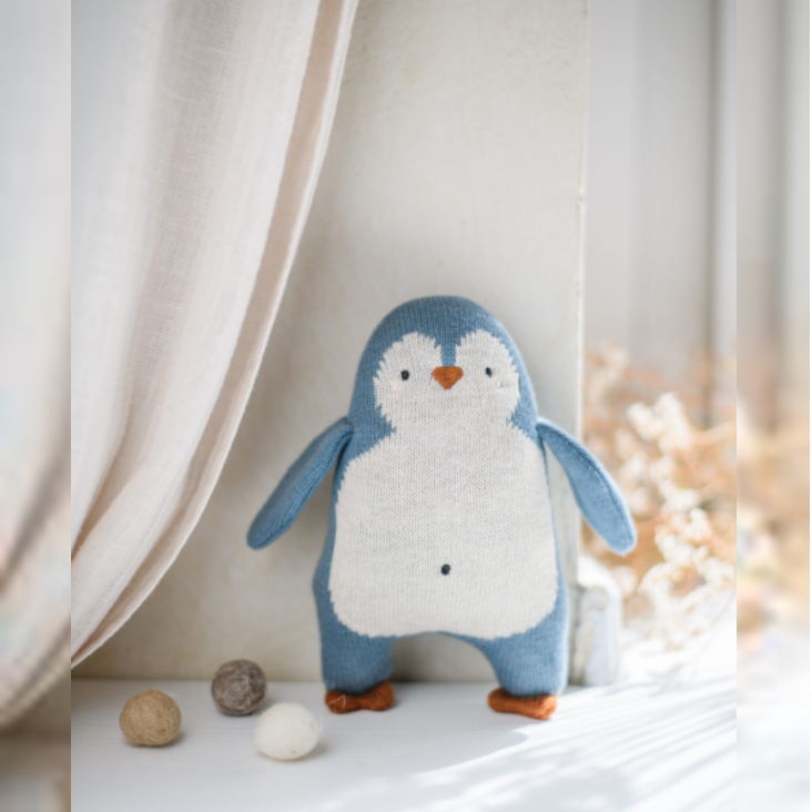 Babyrassel Pinguin Blau