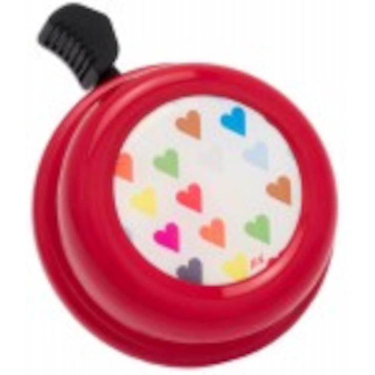 Fahrradklingel - Polka Hearts - Rot