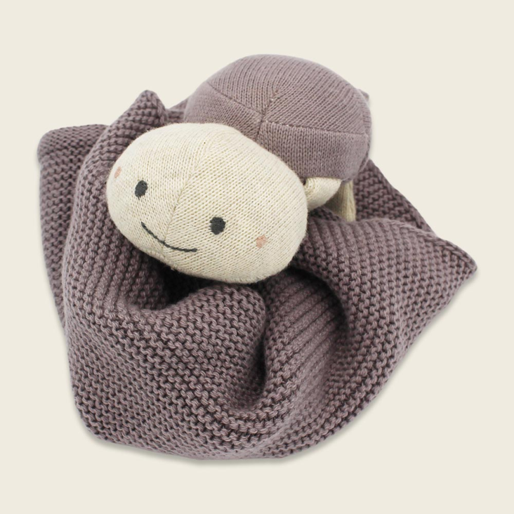 Kuscheltuch Schildkröte Flieder