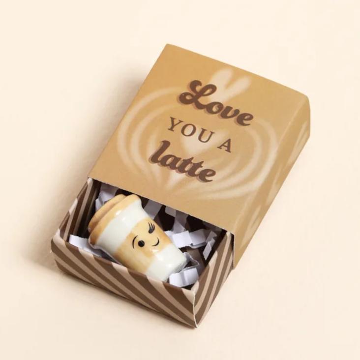 Kleiner Matchbox Keramik Token - Latte