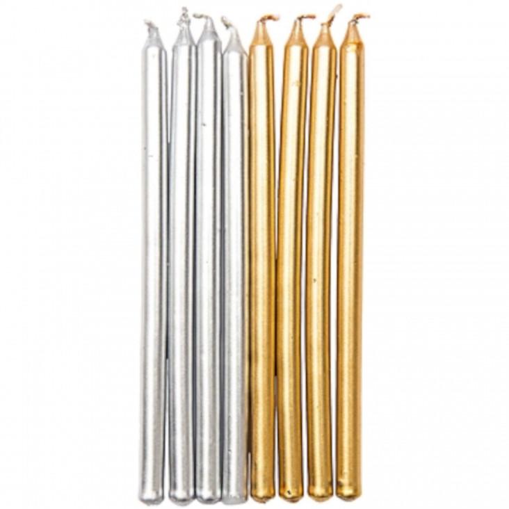 Geburtstagskerzen-Set Gold und Silber