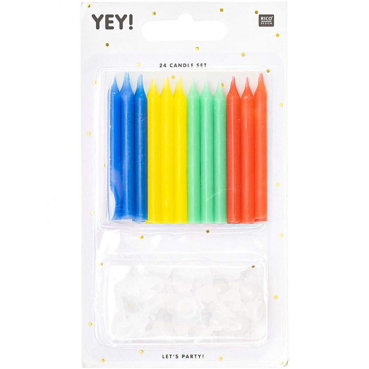 Let`s Party Kerzenset Basic 48teilig