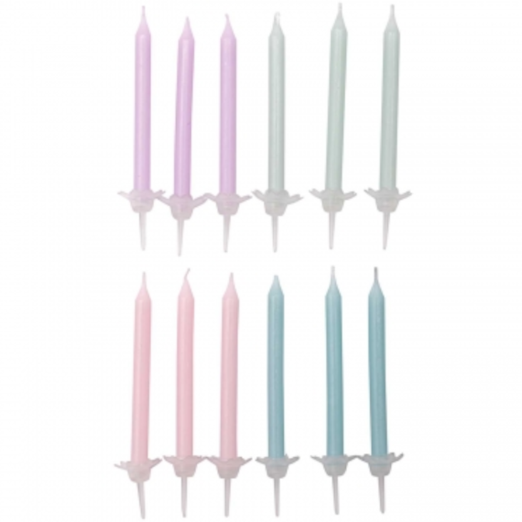 Geburtstagskerzen-Set Pastell
