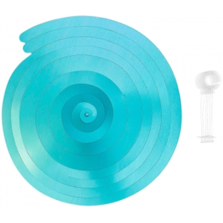 Spiral luftschlange, türkis matt