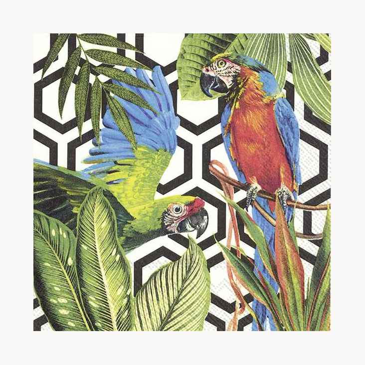 Servietten Tropical Parrots