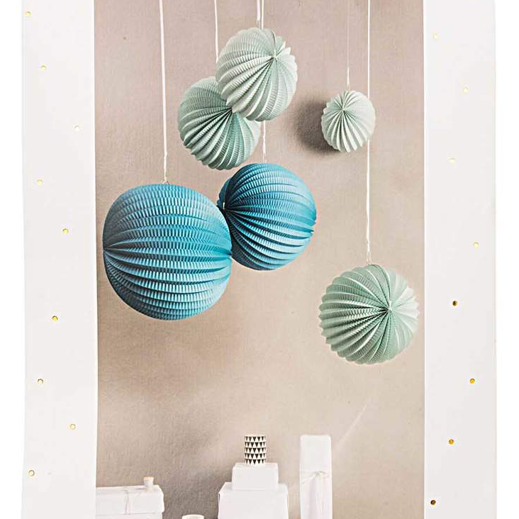 Papier Lampions Aqua