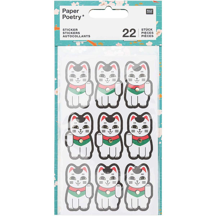 Sticker Winkekatzen 22 Stück