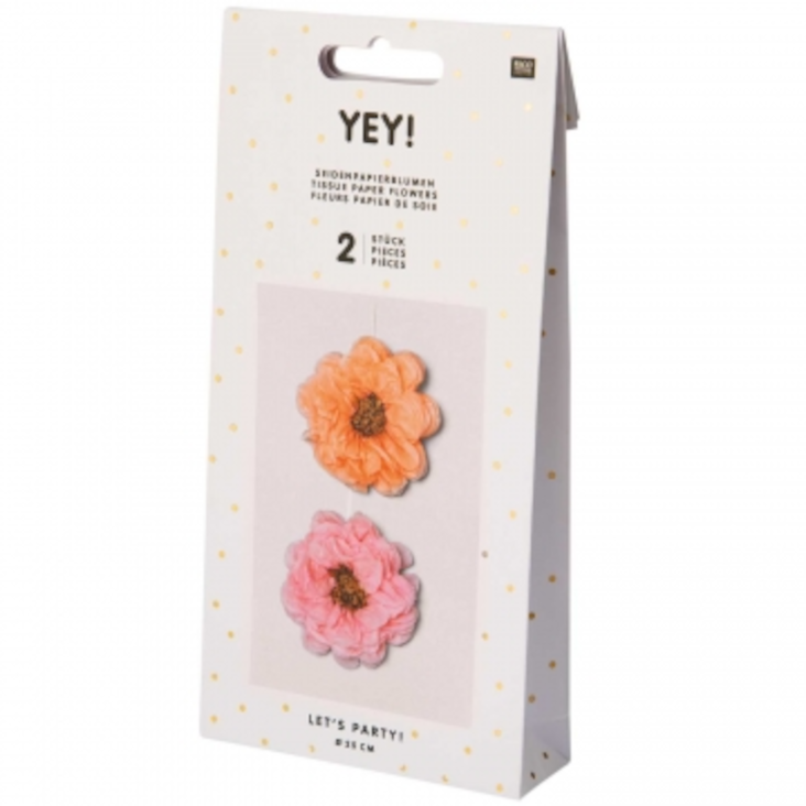 Papierblumen 2er Set