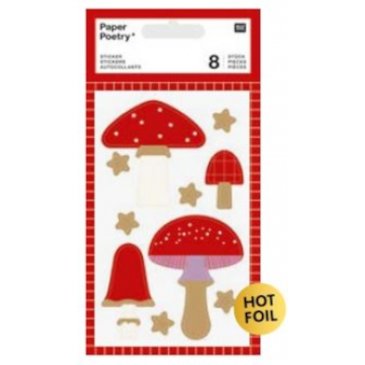Sticker XMAs Pilze