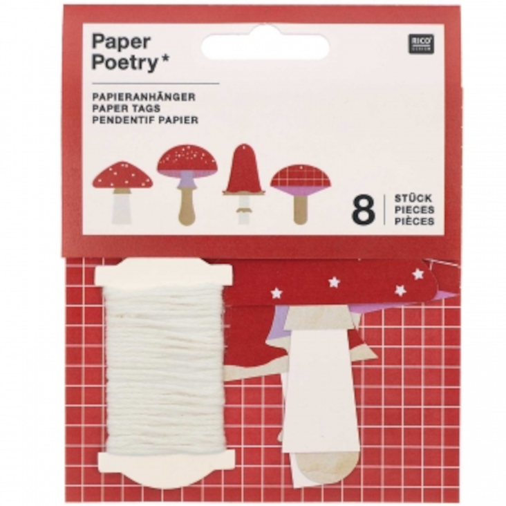 Geschenkanhänger Pilze