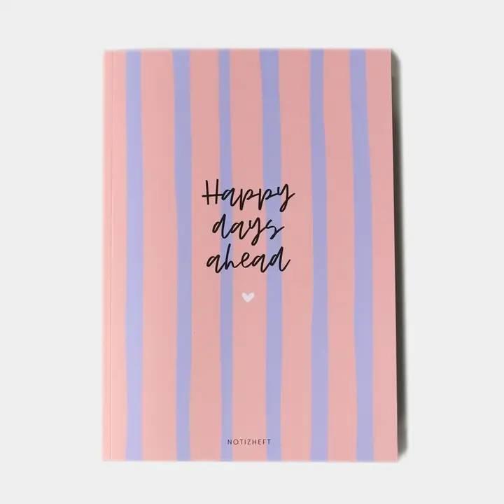 Notizheft A5 „Happy days ahead“, gepunktet