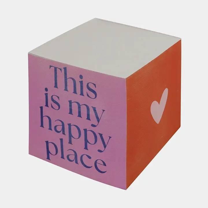 Zettelblock „Happy Place“