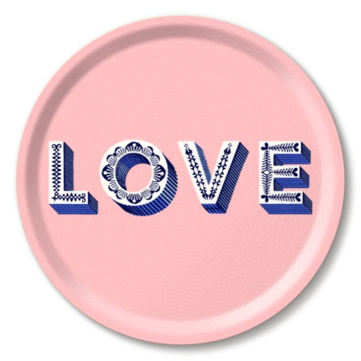 Tablett Love Pink