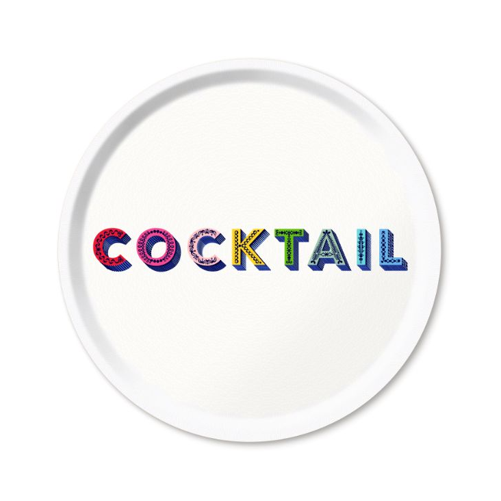 Tablett Cocktail Multi rund
