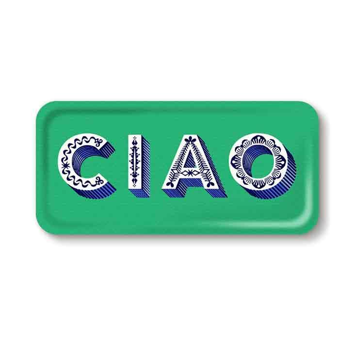 Ciao / green Tray 32x15cm