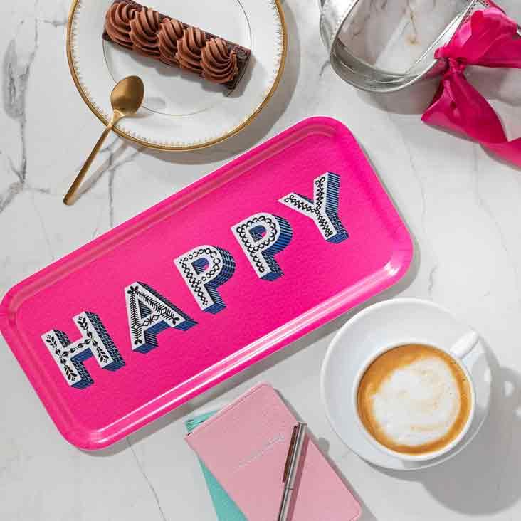 Happy / bright pink Tray 32x15cm - 0