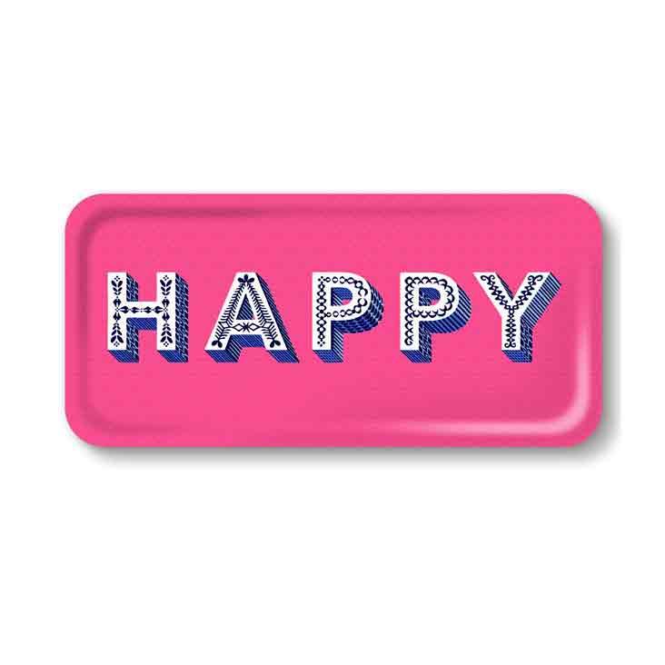 Happy / bright pink Tray 32x15cm