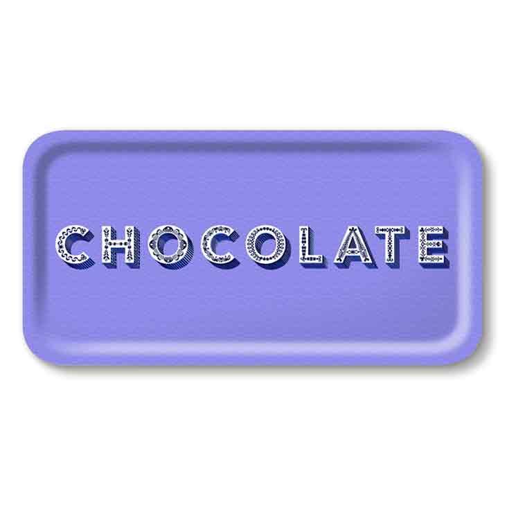 Chocolate / bluebell Tray 43x22cm